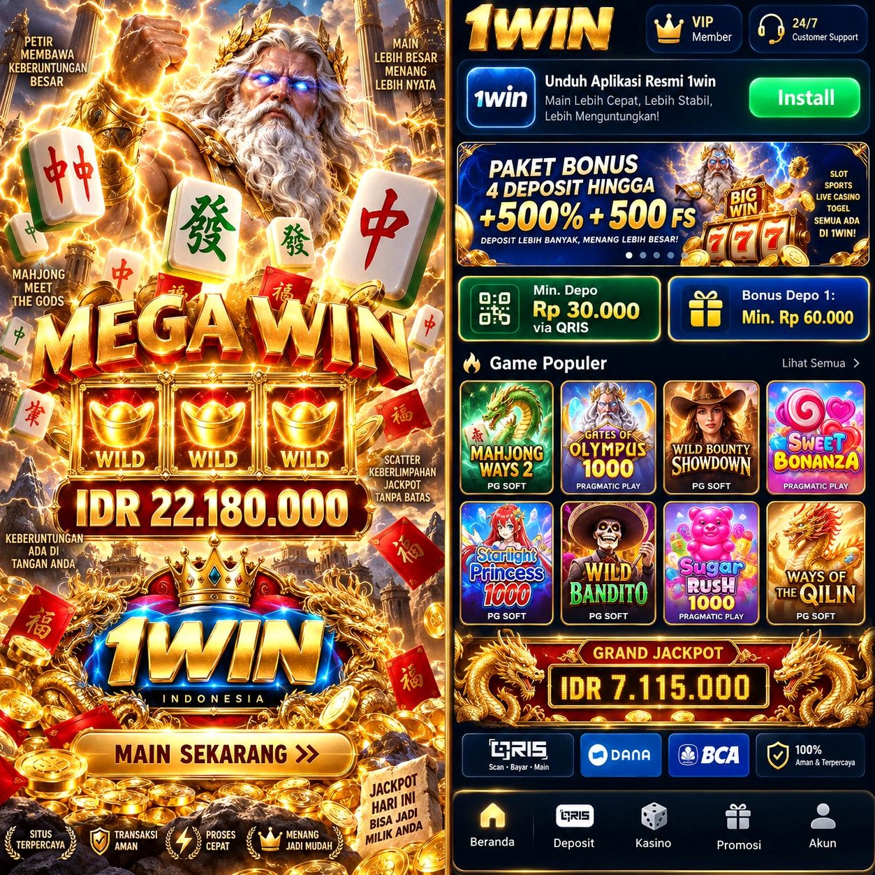 1WIN - 1win Login Situs Resmi dan Nikmati Ragam Game PG Soft